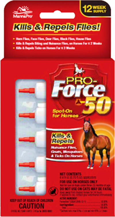 Pro-Force Equine 50 Spot-On Pest Control, 6 pk - Spot Ons