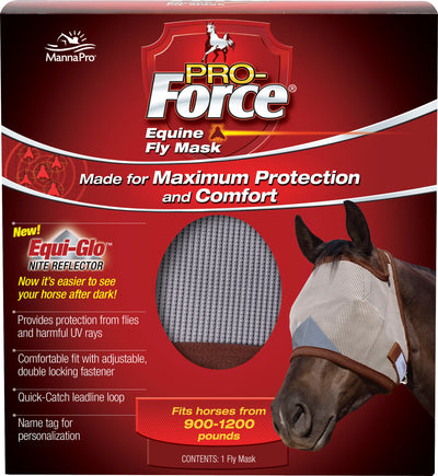 Pro-Force Equine Fly Mask W/o Ears, Horse - Fly Masks