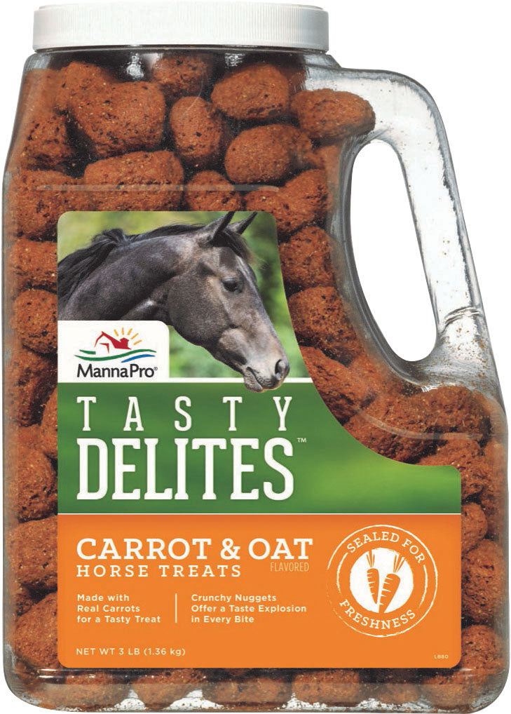 Manna Pro Tasty Delites Treats, Carrot/Oat, 3 lb