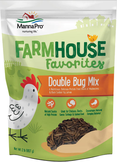 Manna Pro Farmhouse Favorites Double Bug Mix, 2 lb - Starter Feed