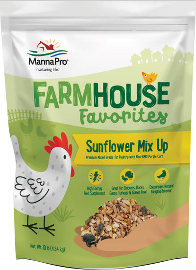 Manna Pro Farmhouse Favorites Sunflower Mix Up, 10 lb - Starter Feed