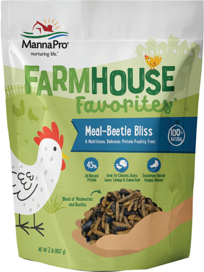 Manna Pro Farmhouse Favorites Meal Beetle Bliss, 2 lb - Mealworms