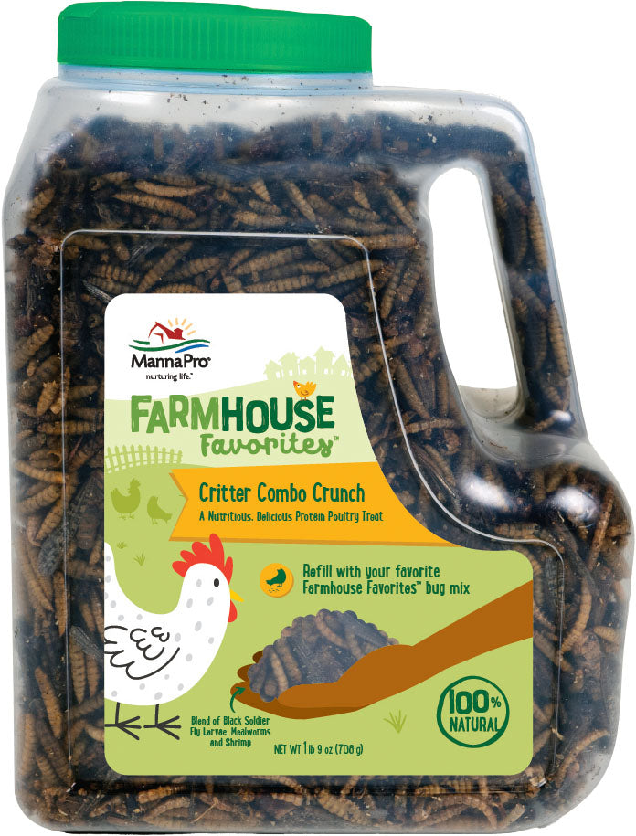 Manna Pro Farmhouse Favorites Critter Combo Crunch, 25 oz - Black Soldier Fly Larva