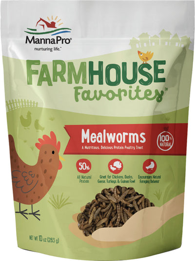 Manna Pro Farmhouse Favorites Mealworms, 10 oz