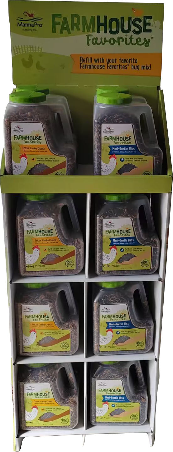 Manna Pro Farmhouse Favorites Bug Jug Display, 16 pc - Black Soldier Fly Larva