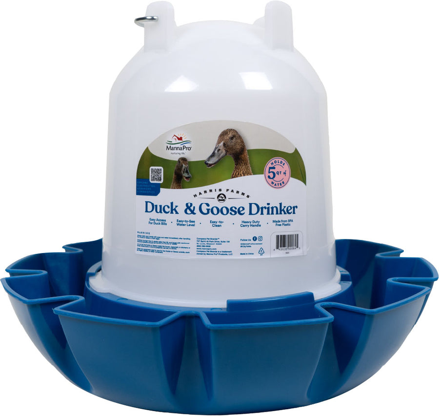 Free Range Duck Drinker, Blue, 5 qt - Duck Waterer