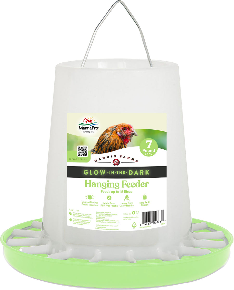 Free Range Glow Feeder, Lime, 7 lb - Hanging Feeder