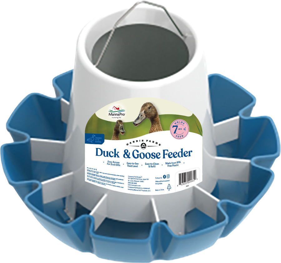 Free Range Duck Feeder, Blue, 7 lb - Hanging Feeder