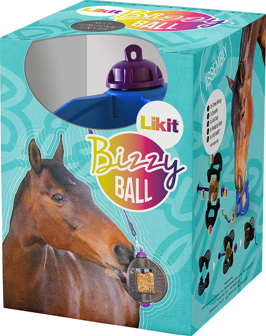 Likit Bizzy Ball Boredom Relief Toy for Horses, Blue - Toys & Play