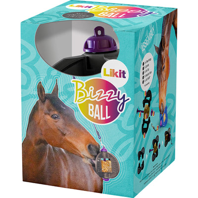 Likit Bizzy Ball Boredom Relief Toy for Horses, Black - Toys & Play