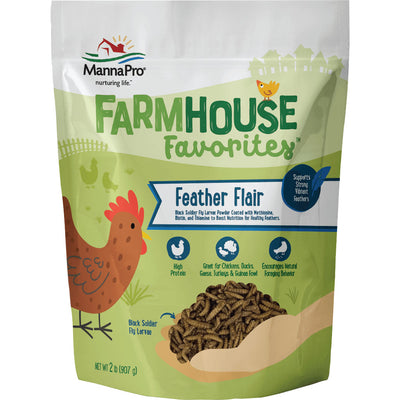 Manna Pro Farmhouse Favorites Feather Flair Treats, 2 lb
