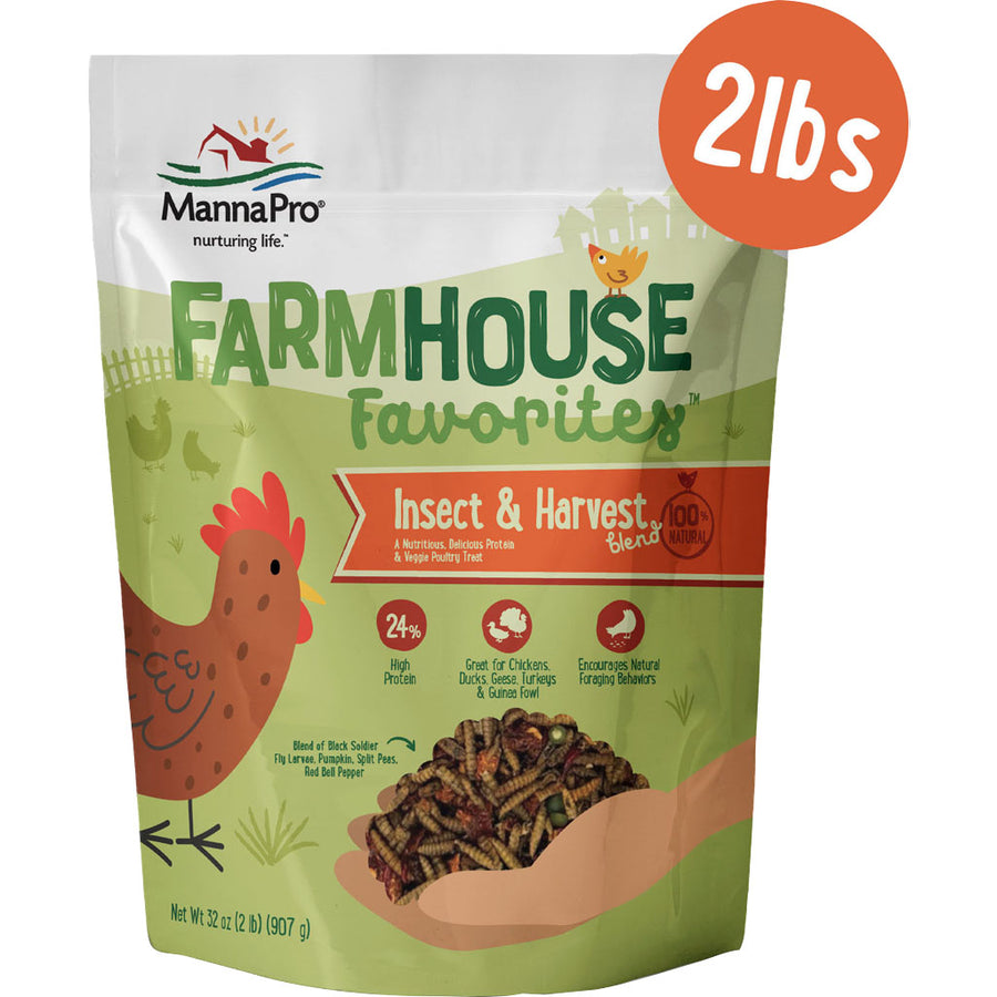Manna Pro Farmhouse Favorites Harvest Blend Black Soldier, 2 lb - Black Soldier Fly Larva