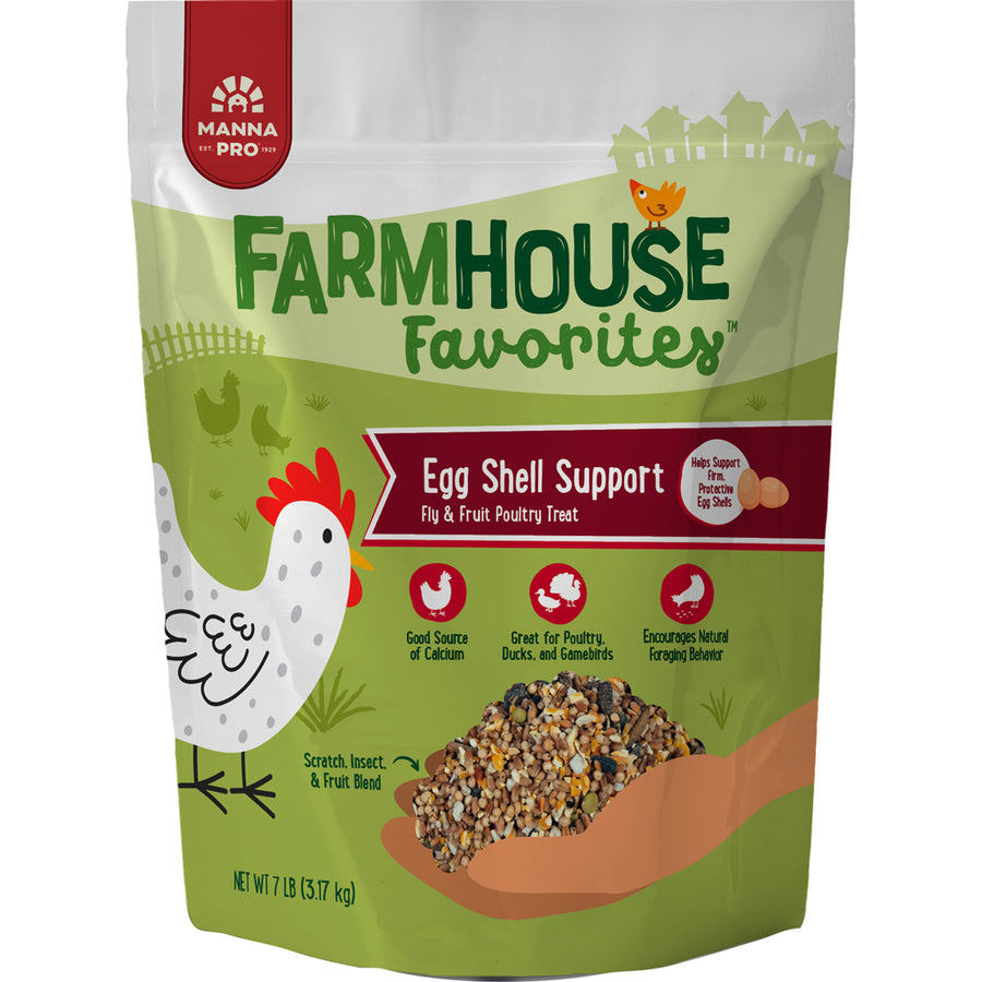 Manna Pro Farmhouse Favorites Egg Shell Support Treat, 7 lb - Treats