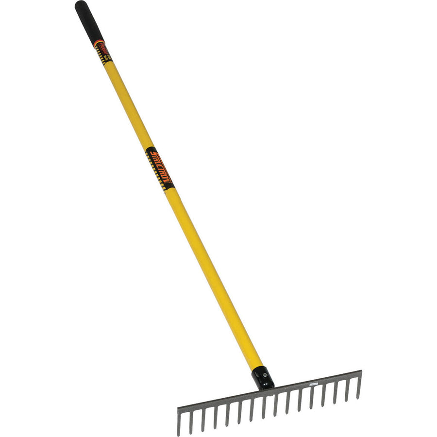 Seymour Level Head Rake 16 Tine Fiberglass Handle, 16 in