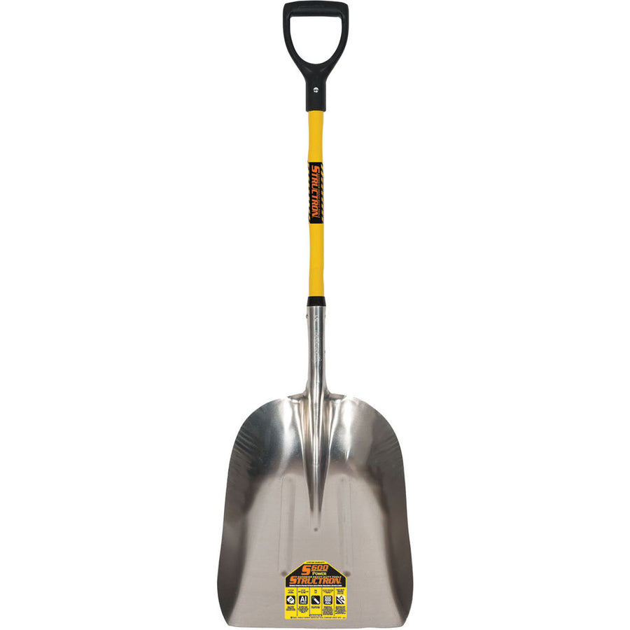 Seymour Western Pattern Alum Grain Scoop #12 Fbgls D Handl, 48 in - Aluminum Scoop Shovels