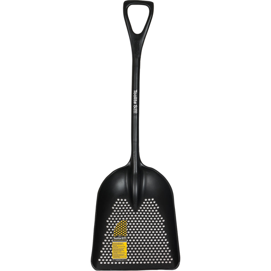 Seymour Poly Sifting Scoop #8 One Piece Poly D Grip Handle, 27 in - Aluminum Scoop Shovels