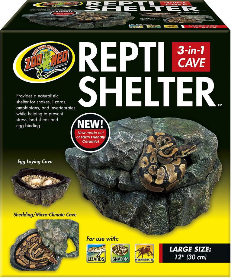 Zoo Med Repti Shelter 3-in-1 Cave, LG - Hideaways