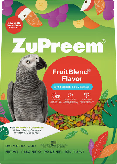 Zupreem Fruitblend Flavor Parrots/Conures Food, 10 lb