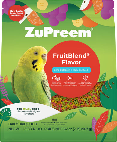 Zupreem Fruitblend Flavor Small Bird Food, 2 lb - Parakeet
