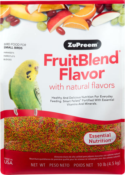 Zupreem Fruitblend Flavor Small Bird Food, 10 lb - Parakeet
