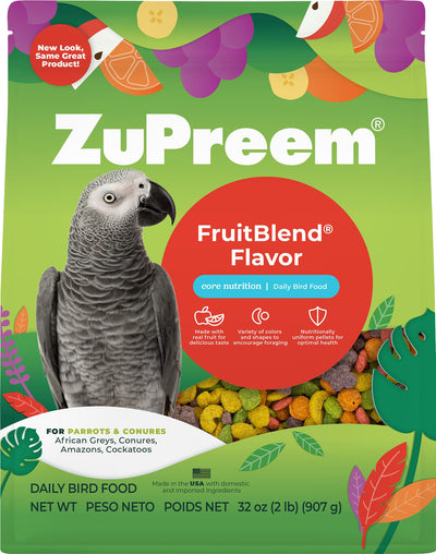 Zupreem Fruitblend Flavor Parrots/Conures Food, 2 lb