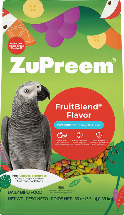 Zupreem Fruitblend Flavor Parrots/Conures Food, 3.5 lb
