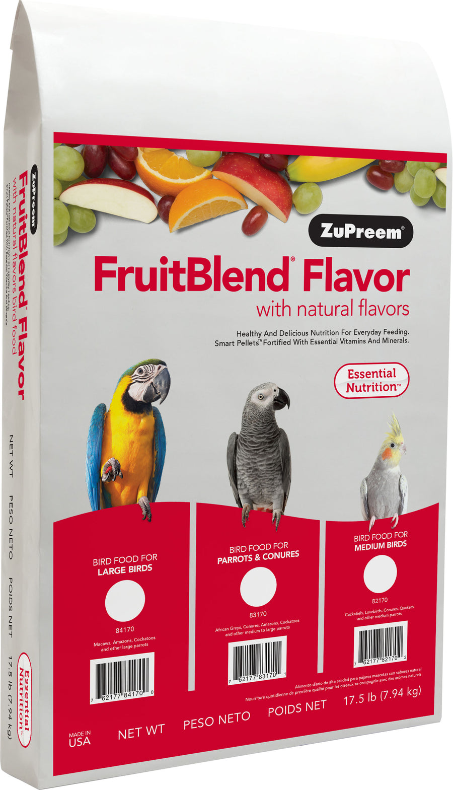 Zupreem Fruitblend Flavor Parrots/Conures Food, 17.5 lb