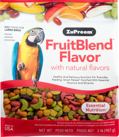 Zupreem Fruitblend Flavor Large Bird Food, 2 lb - Parrot