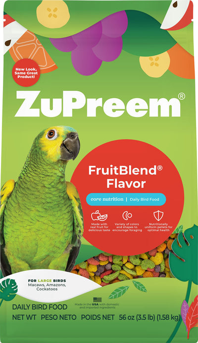 Zupreem Fruitblend Flavor Large Bird Food, 3.5 lb - Parrot