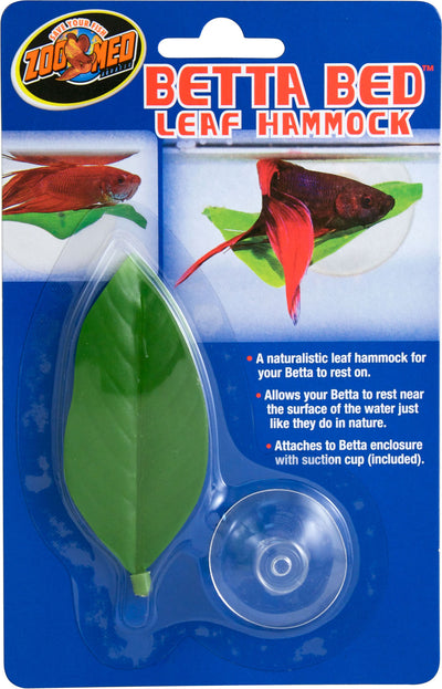 Zoo Med Betta Bed Leaf Hammock, Green, MD - Plastic Plants