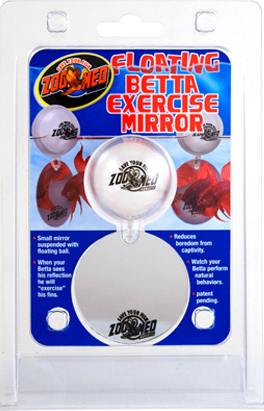 Zoo Med Floating Betta Exercise Mirror - Resin
