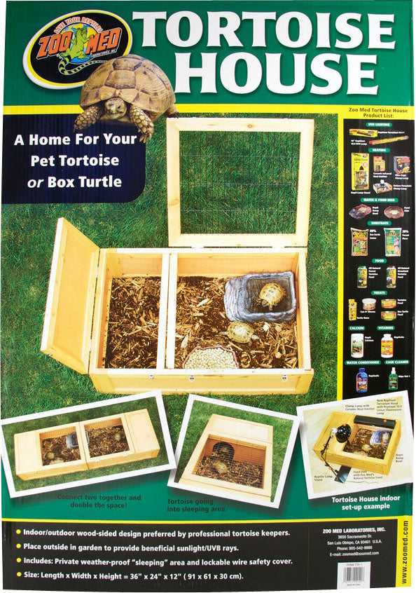 Zoo Med Tortoise House, Natural, 36x24x12 in - Plastic