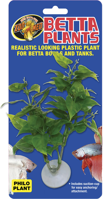 Zoo Med Betta Plants Philo Plastic Plant, Green - Plastic Plants