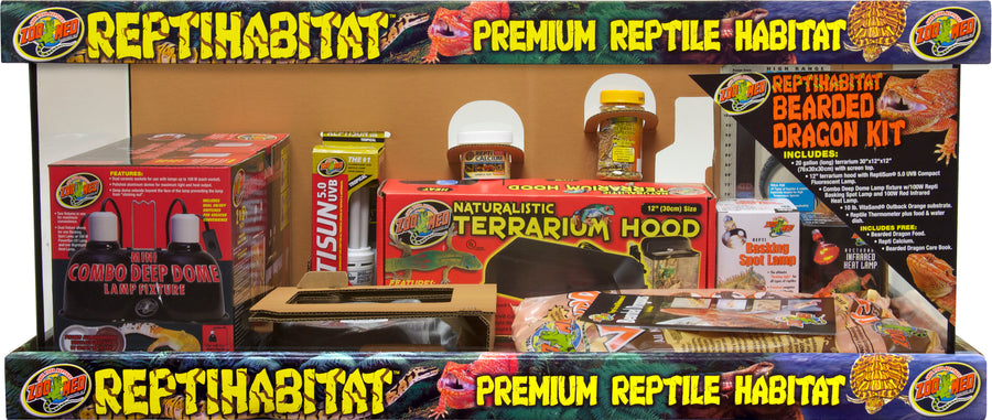 Zoo Med Reptihabitat Premium Bearded Dragon Kit, 20 gal-30x12x12 in - Starter Kits