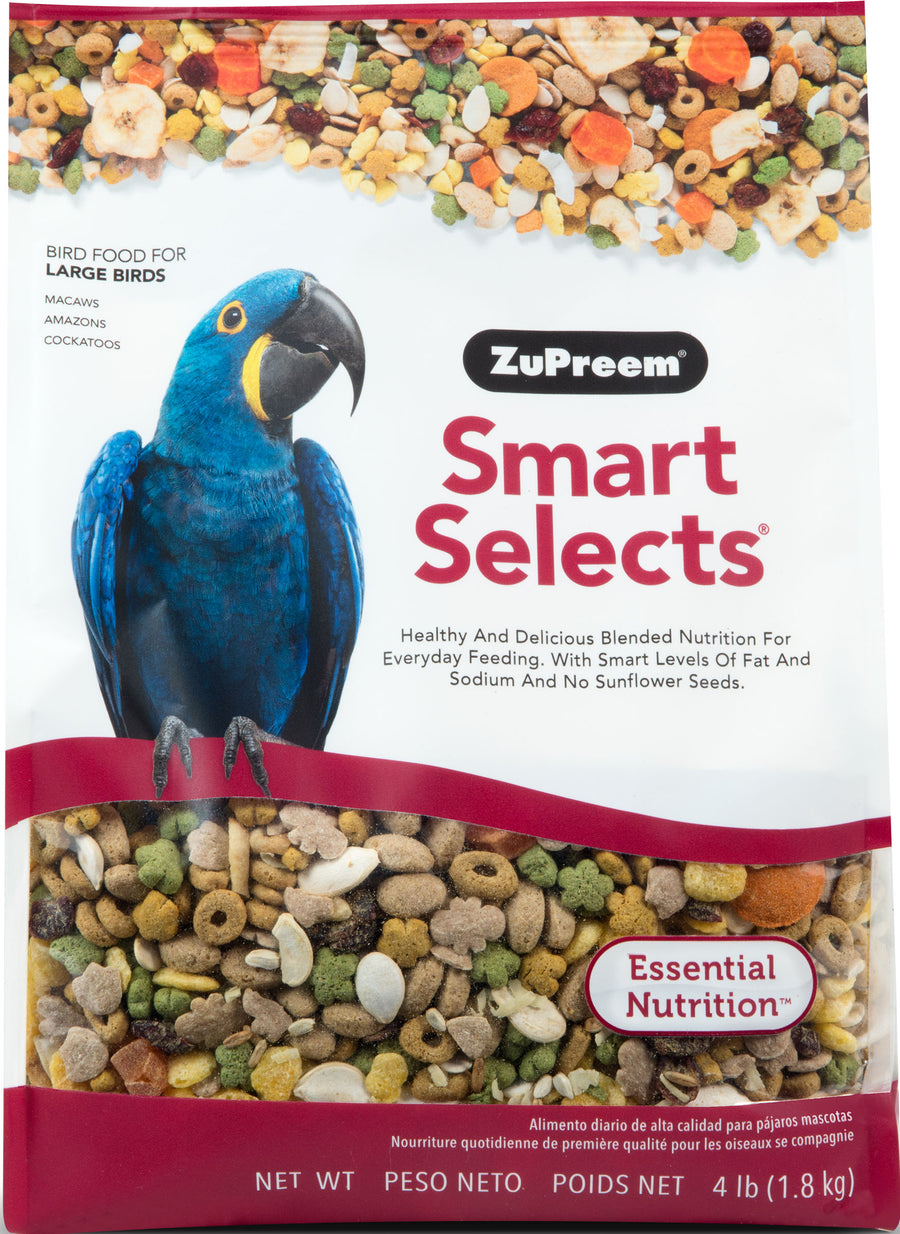 Zupreem Smart Selects Large Bird Food, 4 lb - Parrot
