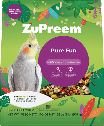 Zupreem Pure Fun Medium Bird Food, 2 lb - Cockatiel