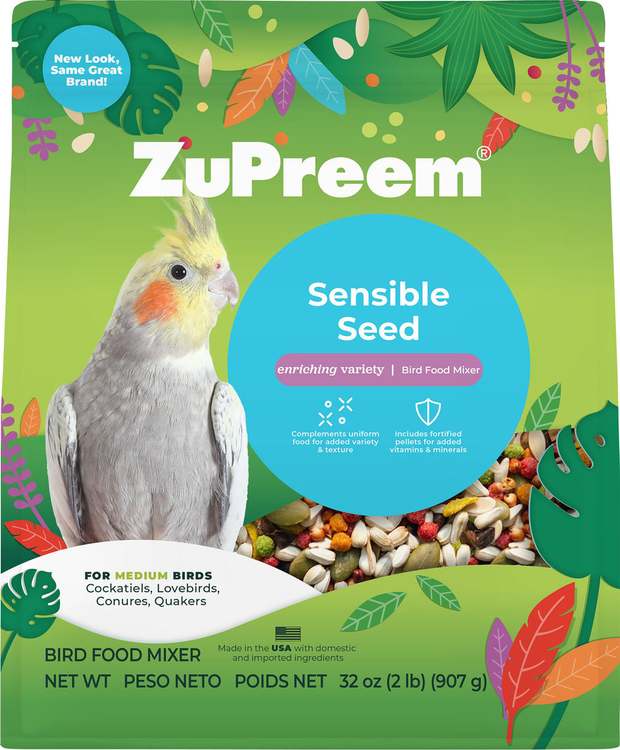 Zupreem Sensible Seed Medium Bird Food, 2 lb - Cockatiel