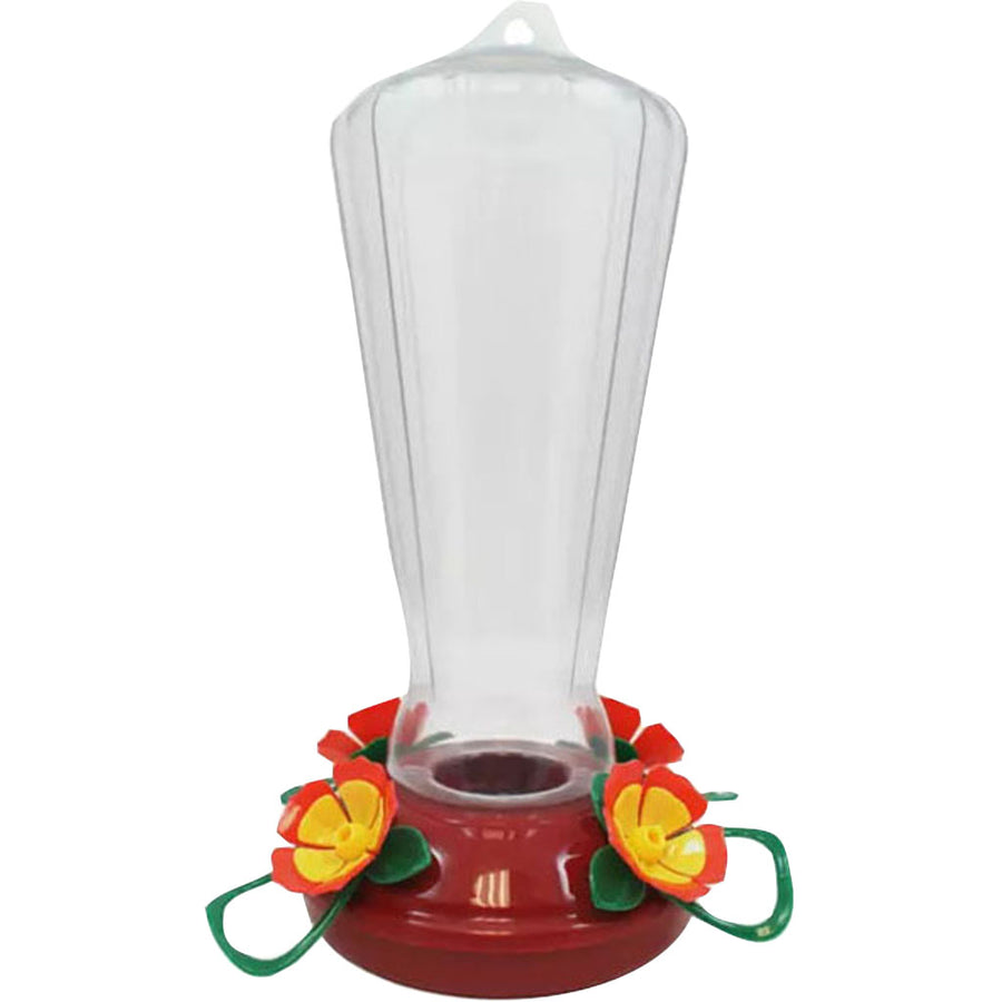 More Birds Hollyhock Hummingbird Feeder, Clear, 25 oz - Hummingbird Feeders-Plastic