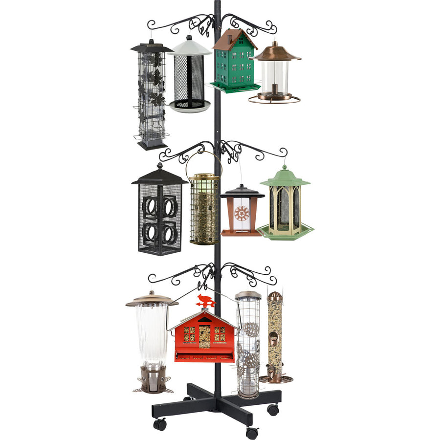 Perky-Pet Seed Feeder Display W/Tree, 38 pc - Tube Type Feeders Mixed Seed