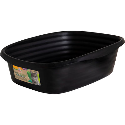 Arm & Hammer Simplyrecycled Wave Litter Box, Black, XL - Pans