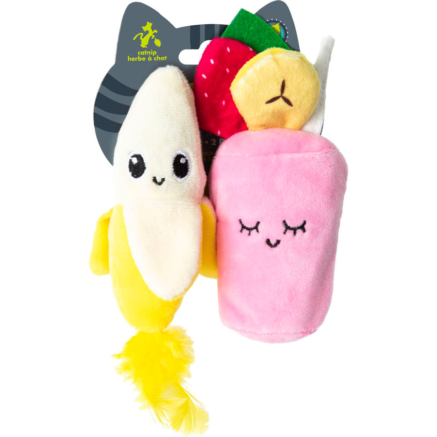 Quirky Kitty Banana Smoothie Cat Toy, 2 pc - General