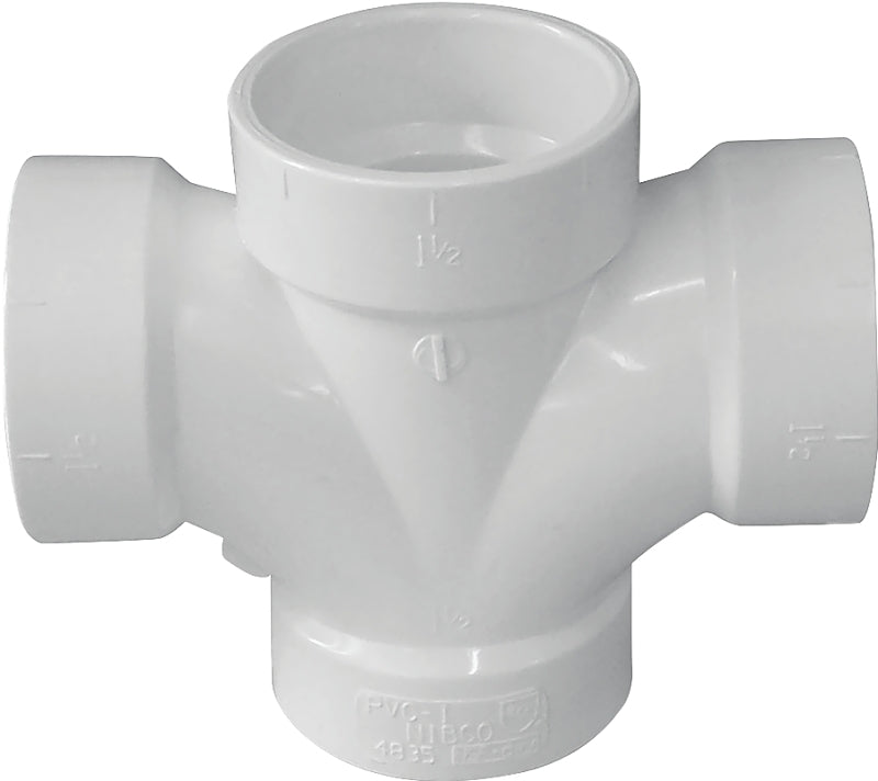 Canplas 192186 DWV Double Sanitary Pipe Tee