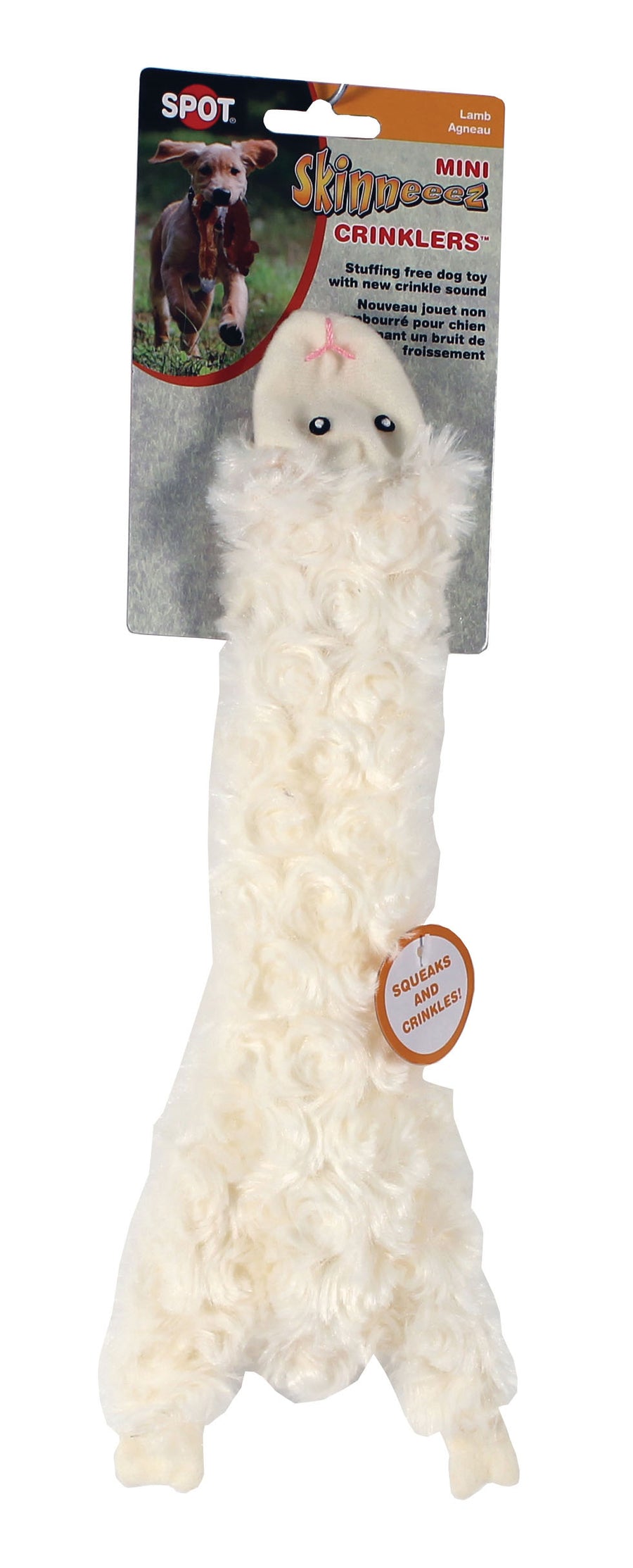 Skinneeez Mini Crinkler Lamb, 14 in - Plush