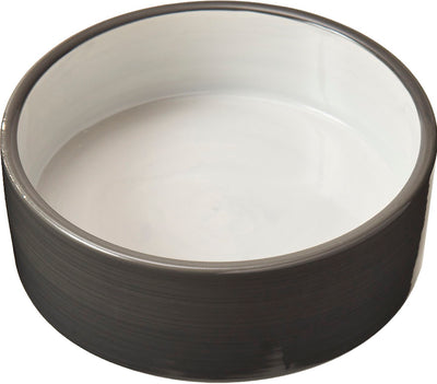 Spot 2 Tone Gray Stoneware Dog Dish, Gray, 5 in - Ceramic Dishes