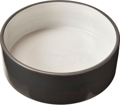 Spot 2 Tone Gray Stoneware Dog Dish, Gray, 7 in - Ceramic Dishes