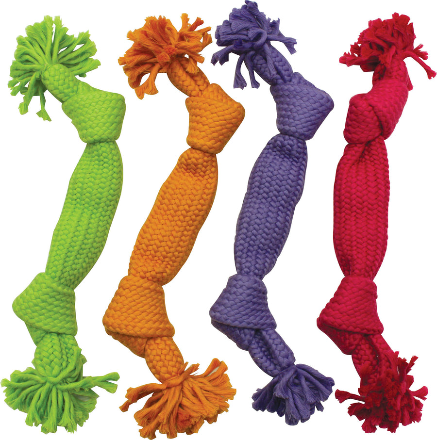 Spot Super Squeak Rope, Assorted, 14 in