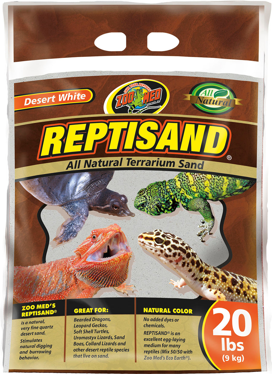 Zoo Med Reptisand Natural Terrarium Sand, Desert White, 20 lb