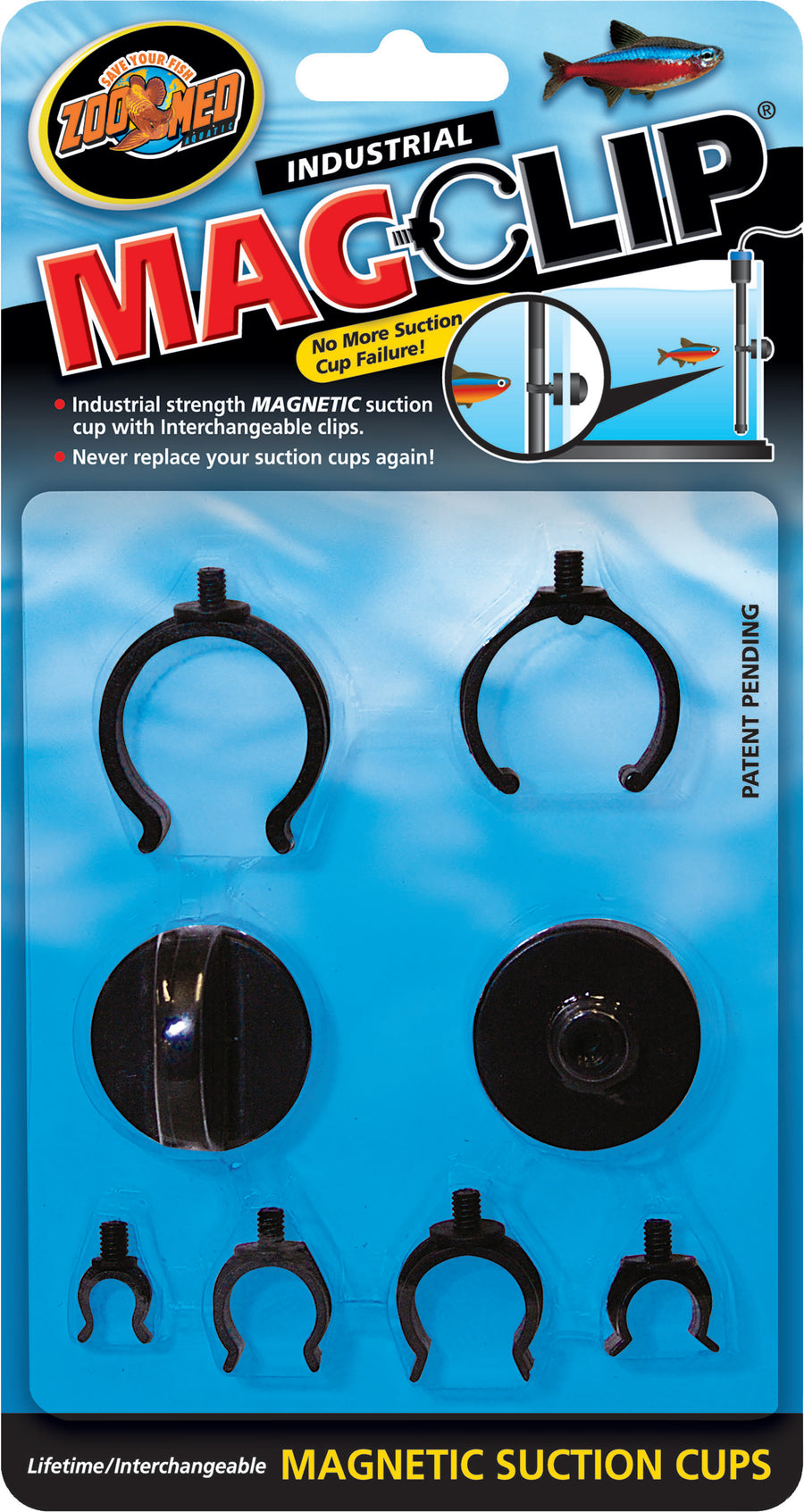 Zoo Med Magclip Magnet Suction Cups, Black, 6 pk - Air Control