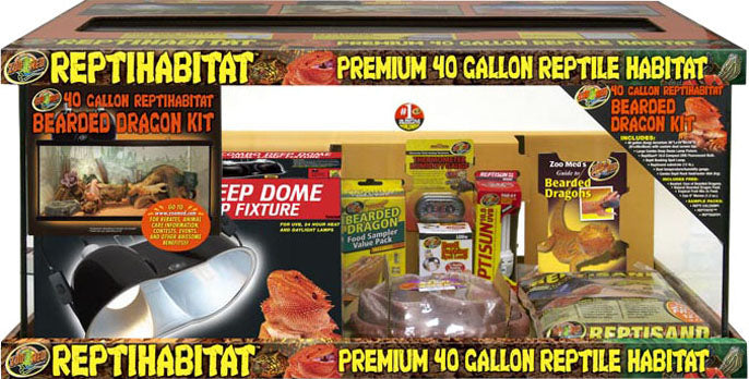 Zoo Med Reptihabitat Premium Bearded Dragon Kit, 40 gal-36x18x18 in - Starter Kits