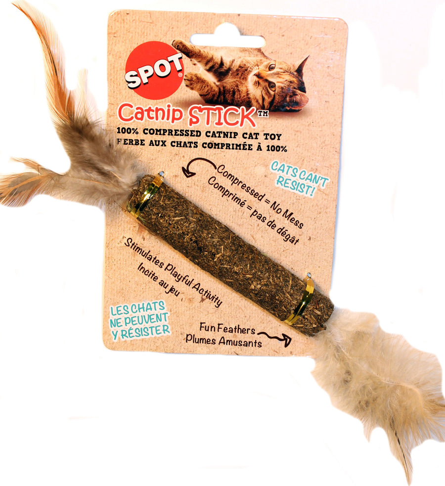 Spot Catnip Stick W/Feathers, 12 in